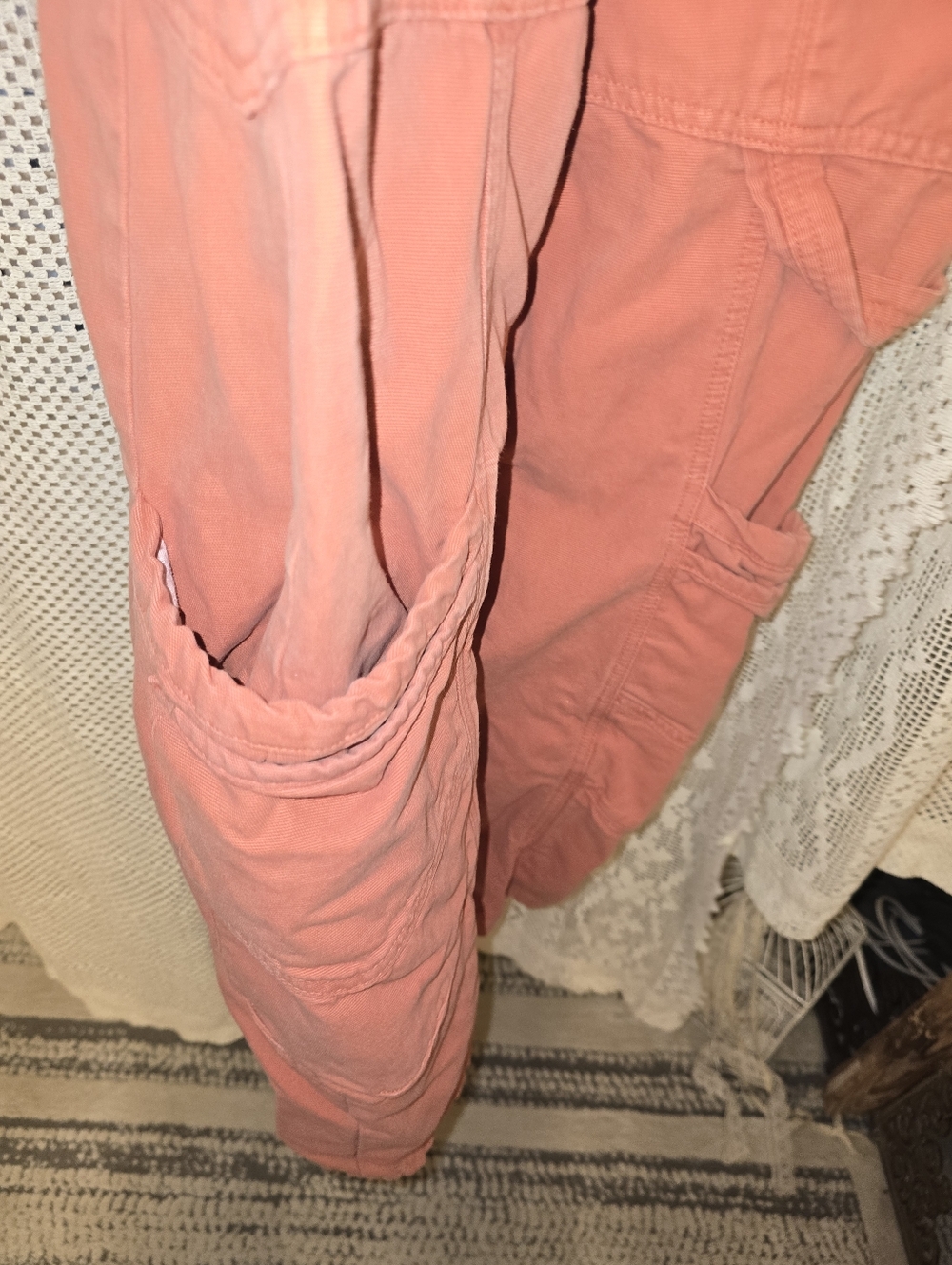 Free People Rayna Carpenter Overalls Burnt Orange Coveralls Denim Jumper, Medium - Picture 13 of 15